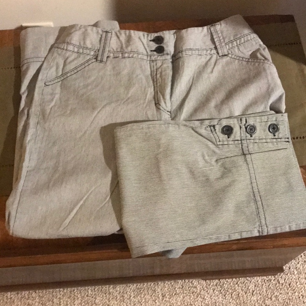 🛍Charter Club Button-Cuff Cropped Pants
